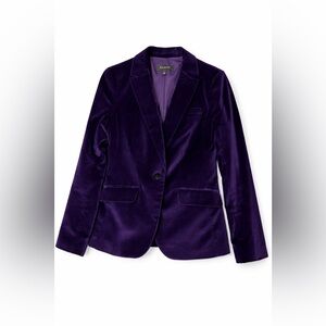 3-pc Bundle:Talbots Purple Velvet Blazer + Satin Blouse + Mock Neck Sweater